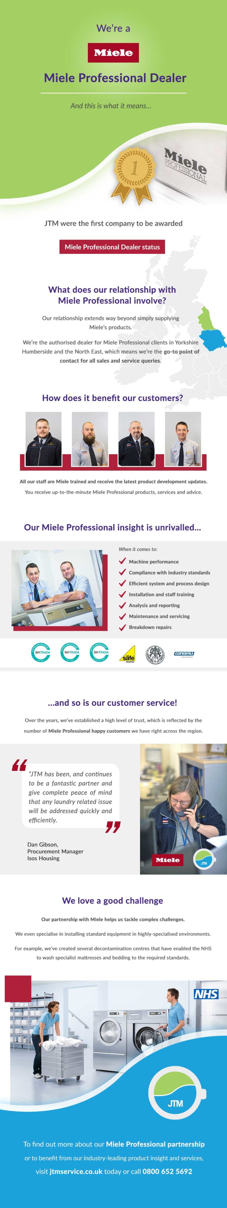 Why we’re a Miele Professional Dealer JTM Service